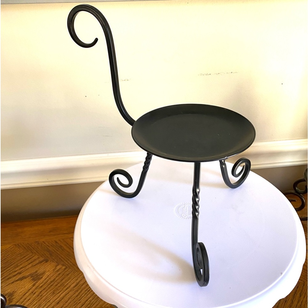 Partylite Barrington black wrought iron candle holder